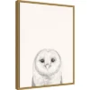 18" X 24" Animal Mug III Owl By Victoria Borges Framed Canvas Wall Art Gold - Amanti Art -Home Furniture GUEST 65c77303 933f 4856 a6cb ea82a9bb9b31