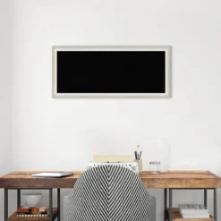 32"x14" Two Tone Wood Frame Black Cork Board Silver - Amanti Art -Home Furniture GUEST 66922a49 f991 4f6e b27b 539e790a86a8