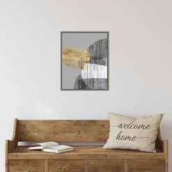 16" X 20" Adjacent Shapes I By Jennifer Goldberger Framed Canvas Wall Art - Amanti Art -Home Furniture GUEST 6729a627 6bdd 4dff a15b a09b36fb2d6a