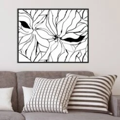 30" X 22" Sernea By Ritikia Gandhi Framed Canvas Wall Art Black - Amanti Art -Home Furniture GUEST 6754ebb7 99d2 488e 8cfc 450ced4f941c