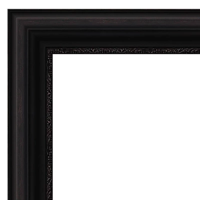34" X 28" Non-Beveled Parlor Bathroom Wall Mirror Black - Amanti Art 4 34" X 28" Non-Beveled Parlor Bathroom Wall Mirror Black - Amanti Art - Image 2