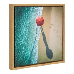 16" X 16" Deep Water Framed Canvas Wall Art - Amanti Art