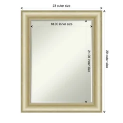 Amanti Art Textured Light Gold Petite Bevel Bathroom Wall Mirror 29 X 23 In. -Home Furniture GUEST 6a68e788 65a4 435e 9c49 b81c04bde298