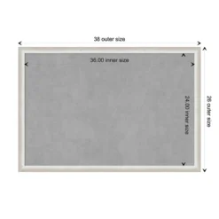 38"x26" Two Tone Framed Magnetic Board Silver - Amanti Art: Real Wood, Wall Mount, Office & Home Decor -Home Furniture GUEST 6af2f3e9 3f67 4c4e 85da f3edf620e88e