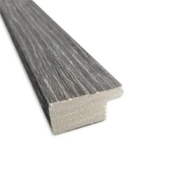 38" X 26" Non-Beveled Pinstripe Plank Gray Thin Wall Mirror - Amanti Art