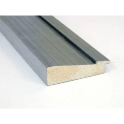 43" X 31" Non-Beveled Romano Silver Wood Bathroom Wall Mirror - Amanti Art