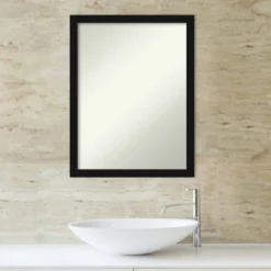Amanti Art Avon Black Narrow Non-Beveled Bathroom Wall Mirror 19 Amanti Art Avon Black Narrow Non-Beveled Bathroom Wall Mirror -Home Furniture GUEST 6c5ad56e 904d 489d b9f4 cb21a7000da4