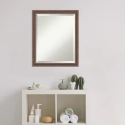 Amanti Art Distressed Rustic Brown Beveled Wood Bathroom Wall Mirror -Home Furniture GUEST 6c8fc83f 1f96 4394 acdb 138f3f0f1823