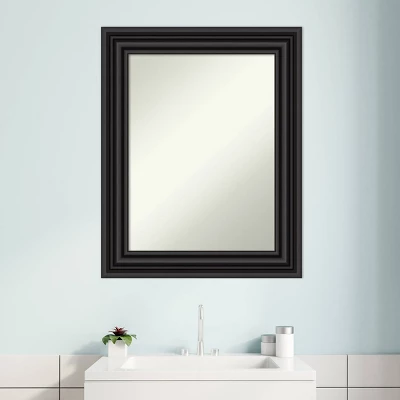 24" X 30" Non-Beveled Colonial Bathroom Wall Mirror Black - Amanti Art 10 24" X 30" Non-Beveled Colonial Bathroom Wall Mirror Black - Amanti Art - Image 8