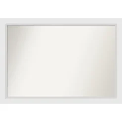 Amanti Art Blanco White Non-Beveled Wood Bathroom Wall Mirror -Home Furniture GUEST 6da5da5b b42e 4638 9b58 1be1039515b5