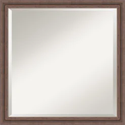 Amanti Art Distressed Rustic Brown Beveled Wood Bathroom Wall Mirror -Home Furniture GUEST 6e6ec7d2 f3be 468f ae62 2e1dbcca6a90