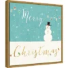 16" X 16" Merry Christmas Snowman By Veronique Charron Framed Canvas Wall Art - Amanti Art -Home Furniture GUEST 6e958c87 4272 4983 bd33 f1bfab16d1a7