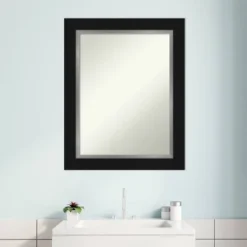 24" X 30" Non-Beveled Eva Bathroom Wall Mirror Black - Amanti Art 16 24" X 30" Non-Beveled Eva Bathroom Wall Mirror Black - Amanti Art -Home Furniture GUEST 6fa3dbd6 db02 47f1 8886 05747d07a95e