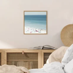 16" X 16" Sesimbra II Beach By Ingrid Beddoes Framed Canvas Wall Art - Amanti Art -Home Furniture GUEST 6fd3c164 539a 4622 bbd3 0a78c244666c