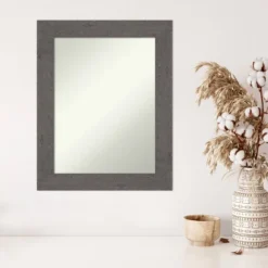 24" X 30" Non-Beveled Rustic Plank Gray Wall Mirror - Amanti Art -Home Furniture GUEST 7090daf3 a100 4141 bfe5 bfdd2b2a694f