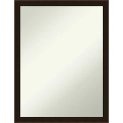 Espresso Brown Non-Beveled Wood Bathroom Wall Mirror -Home Furniture GUEST 70bb6bdf c062 4466 86f2 d68ef3ed8227