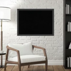 Amanti Art Cork Board Wood Framed Mezzanotte Black Bulletin Board, Organization Board, Pin Board -Home Furniture GUEST 70c0cfff c336 4d48 a57f a5b334f3e858