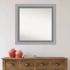 32" X 32" Non-Beveled Peak Polished Nickel Wall Mirror - Amanti Art 14 32" X 32" Non-Beveled Peak Polished Nickel Wall Mirror - Amanti Art -Home Furniture GUEST 71cf0475 af4f 4564 83bf 8fbb20414cea