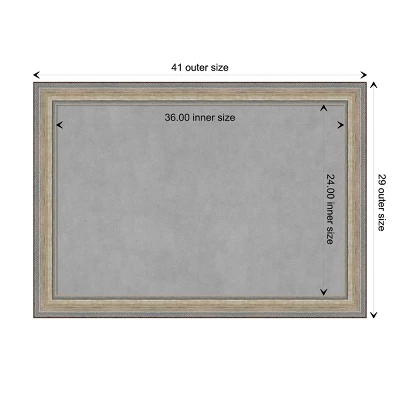 41"x29" Framed Magnetic Board Fleur Champagne Silver - Amanti Art: Real Wood, Wall-Mounted, Metal Presentation Board 10 41"x29" Framed Magnetic Board Fleur Champagne Silver - Amanti Art: Real Wood, Wall-Mounted, Metal Presentation Board - Image 8