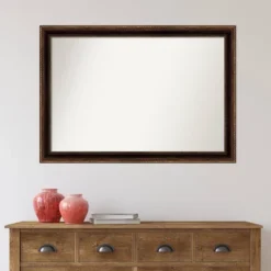 40" X 28" Non-Beveled Corded Bathroom Wall Mirror Bronze - Amanti Art -Home Furniture GUEST 7443b572 0994 47d0 b2e2 d52a91a4be50