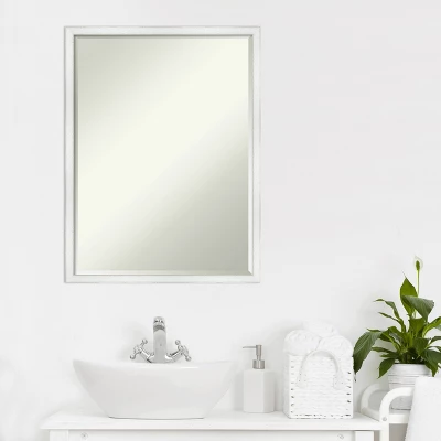 Amanti Art Breeze Distressed White Petite Bevel Wood Bathroom Wall Mirror 25 X 19 In. 8 Amanti Art Breeze Distressed White Petite Bevel Wood Bathroom Wall Mirror 25 X 19 In. - Image 6