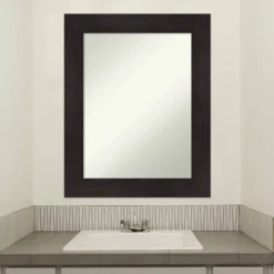 24" X 30" Non-Beveled Furniture Bathroom Wall Mirror Espresso Brown - Amanti Art 17 24" X 30" Non-Beveled Furniture Bathroom Wall Mirror Espresso Brown - Amanti Art -Home Furniture GUEST 7536e3a6 983c 4f77 844a bdc026c4f794