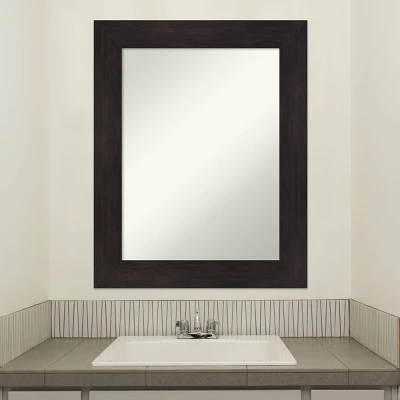 24" X 30" Non-Beveled Furniture Bathroom Wall Mirror Espresso Brown - Amanti Art 10 24" X 30" Non-Beveled Furniture Bathroom Wall Mirror Espresso Brown - Amanti Art - Image 8