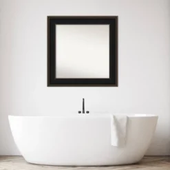 34" X 34" Non-Beveled Mezzanine Wood Bathroom Wall Mirror Espresso Brown - Amanti Art 17 34" X 34" Non-Beveled Mezzanine Wood Bathroom Wall Mirror Espresso Brown - Amanti Art -Home Furniture GUEST 75661f59 649c 43ee 9253 933290ad6a33