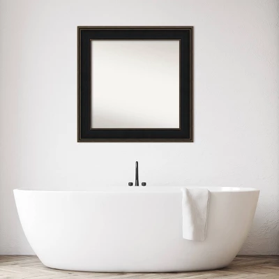 34" X 34" Non-Beveled Mezzanine Wood Bathroom Wall Mirror Espresso Brown - Amanti Art 10 34" X 34" Non-Beveled Mezzanine Wood Bathroom Wall Mirror Espresso Brown - Amanti Art - Image 8