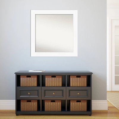 32" X 32" Non-Beveled Cabinet Bathroom Wall Mirror White - Amanti Art 6 32" X 32" Non-Beveled Cabinet Bathroom Wall Mirror White - Amanti Art - Image 4