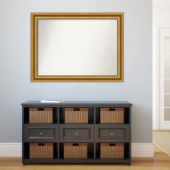 44" X 33" Non-Beveled Parlor Bathroom Wall Mirror Gold - Amanti Art -Home Furniture GUEST 75eb5cc9 736c 409a 8cae 57ec0d94ee52