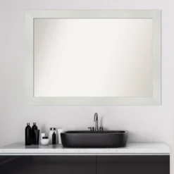 41" X 29" Non-Beveled Mosaic Bathroom Wall Mirror White - Amanti Art -Home Furniture GUEST 76268598 2471 4839 b008 e7d8d6ebe019