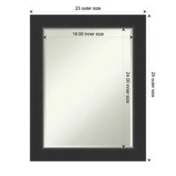 Amanti Art Corvino Petite Bevel Wood Bathroom Wall Mirror -Home Furniture GUEST 764362ec a114 41c6 a87b 44b0e1171529