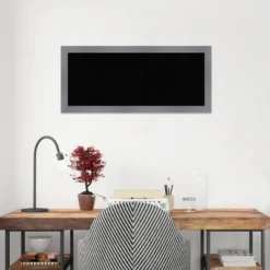 32"x14" Edwin Wood Frame Black Cork Board Gray - Amanti Art: Wall Mounted, Bulletin Display, Office Decor -Home Furniture GUEST 76a2a9a8 9f27 4644 84f7 4425e8565e00