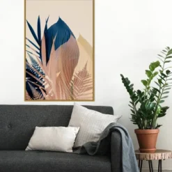22" X 33" Pastel Jungle Plants 3 By Ian Winstanley Framed Canvas Wall Art Gold - Amanti Art -Home Furniture GUEST 76c86669 c95a 428f aa83 af32b227e1ac