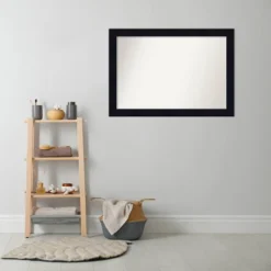 40" X 28" Non-Beveled Shiplap Navy Wood Bathroom Wall Mirror - Amanti Art -Home Furniture GUEST 78a383cd 6323 4489 b51e 1c60537edbe0