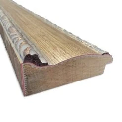 41"x29" Non-Beveled Wood Bathroom Wall Mirror Fleur Silver - Amanti Art: Modern Rectangular Design, Wall Mounted, Includes Hardware