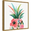 16" X 16" Pina Colada By Eva Watts Framed Canvas Wall Art - Amanti Art