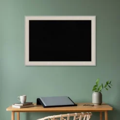 40"x28" Cottage Wood Frame Black Cork Board White/Silver - Amanti Art: Elegant Wall Mount Bulletin Board For Office & Home -Home Furniture GUEST 7bf27ef2 faf1 4ae9 9b54 35b7c74ad71c