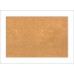 Amanti Art Wedge White Framed Corkboard, Natural Cork -Home Furniture GUEST 7c0931fc 5dcc 40ee 8af3 c52be113589f