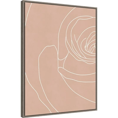 22" X 30" Blush Flowers III By Sarah Leonard Framed Canvas Wall Art Gray Wash - Amanti Art 3 22" X 30" Blush Flowers III By Sarah Leonard Framed Canvas Wall Art Gray Wash - Amanti Art