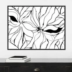 30" X 22" Sernea By Ritikia Gandhi Framed Canvas Wall Art Black - Amanti Art -Home Furniture GUEST 7c14341e c55e 4bf3 b1be f3b82e366ad8