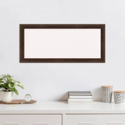 33"x15" Narrow Wood Frame White Cork Board Warm Walnut - Amanti Art -Home Furniture GUEST 7cdb2a01 61fb 4253 8578 7badcd7484c9