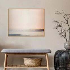 30" X 22" Currumbin Sandy Beach By Urban Road Framed Canvas Wall Art Light Brown - Amanti Art -Home Furniture GUEST 7d3366dc 4f4c 4026 80e5 cd5435a74e3e