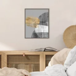 16" X 20" Adjacent Shapes I By Jennifer Goldberger Framed Canvas Wall Art - Amanti Art -Home Furniture GUEST 7dcc7ffc 5dff 43f7 8e88 3e50e2aadfb6