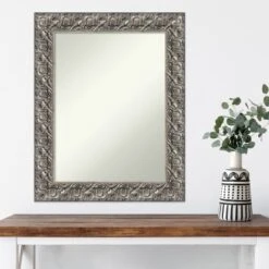 24" X 30" Non-Beveled Silver Luxor Wood Wall Mirror - Amanti Art -Home Furniture GUEST 7dfd0028 c444 4105 898e 9d6189e95020