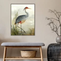 22" X 30" Heron By Aimee Wilson Framed Canvas Wall Art Gray Wash - Amanti Art -Home Furniture GUEST 7e0eba04 e4f9 4a22 829b 888950bfda14