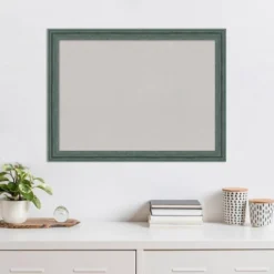 31"x23" Upcycled Wood Frame Gray Cork Board Teal - Amanti Art -Home Furniture GUEST 7e9872cd f0a5 4b61 bf0c 076ca8ccc168