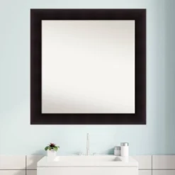32" X 32" Non-Beveled Portico Espresso Wood Bathroom Wall Mirror - Amanti Art 15 32" X 32" Non-Beveled Portico Espresso Wood Bathroom Wall Mirror - Amanti Art -Home Furniture GUEST 7faf3127 67c2 4b0a 84e3 2998d9035c7b