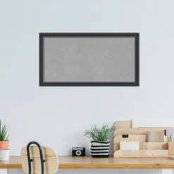 26"x14" Stylish Framed Magnetic Board Black - Amanti Art: Wall Mount, Metal, Office Decor -Home Furniture GUEST 81ae6aa1 f329 46e7 8e5b 156159d82618